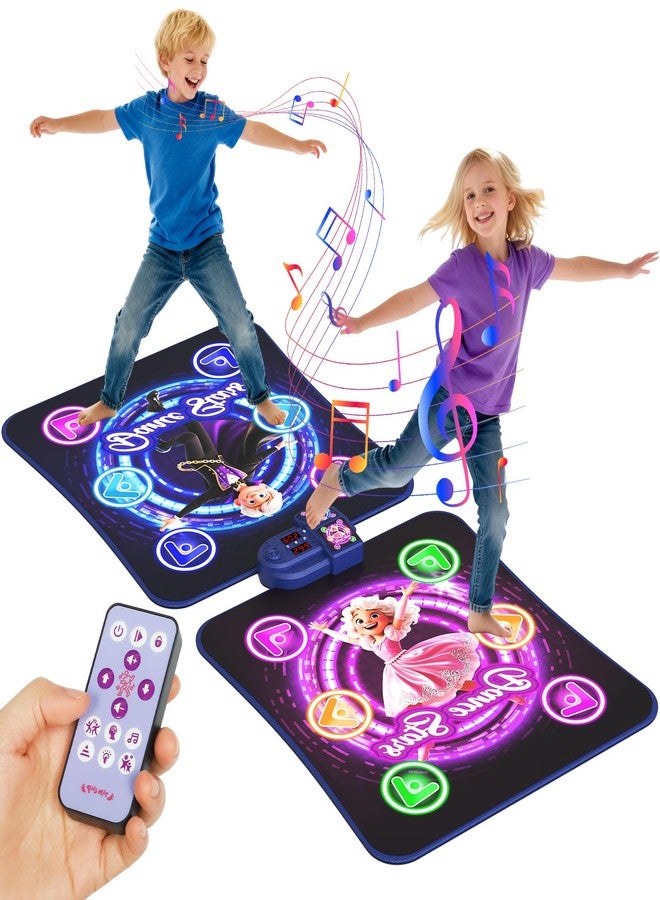 TooLion Double Dance Mat for Kids 3-12 - Dance Pad with Light-Up 12 Buttons,5 Game Modes,Touch-Sensitive & Built-in Music & Adjustable Volume,Christmas Birthday Gift for Boys Girls - Image 1